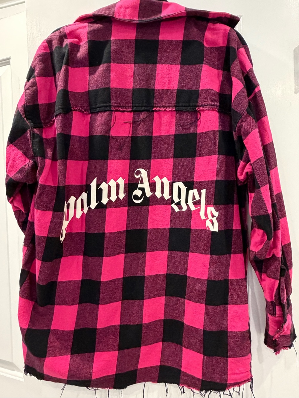Palm Angels Pink & Black Buffalo Check Button-Down Shirt